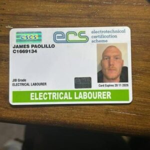 Ecs Electrical Labourer card