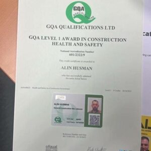 QGA Qualification Ltd Certificate